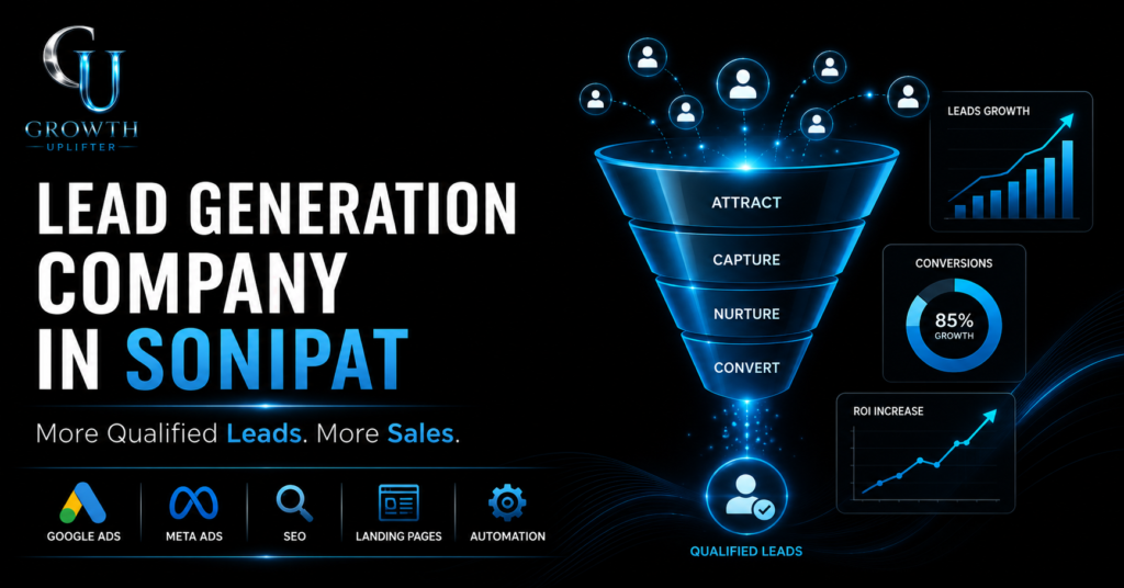 Lead Generation Company in Sonipat helping businesses generate qualified leads through SEO, Google Ads, Meta Ads, landing pages, and digital marketing.